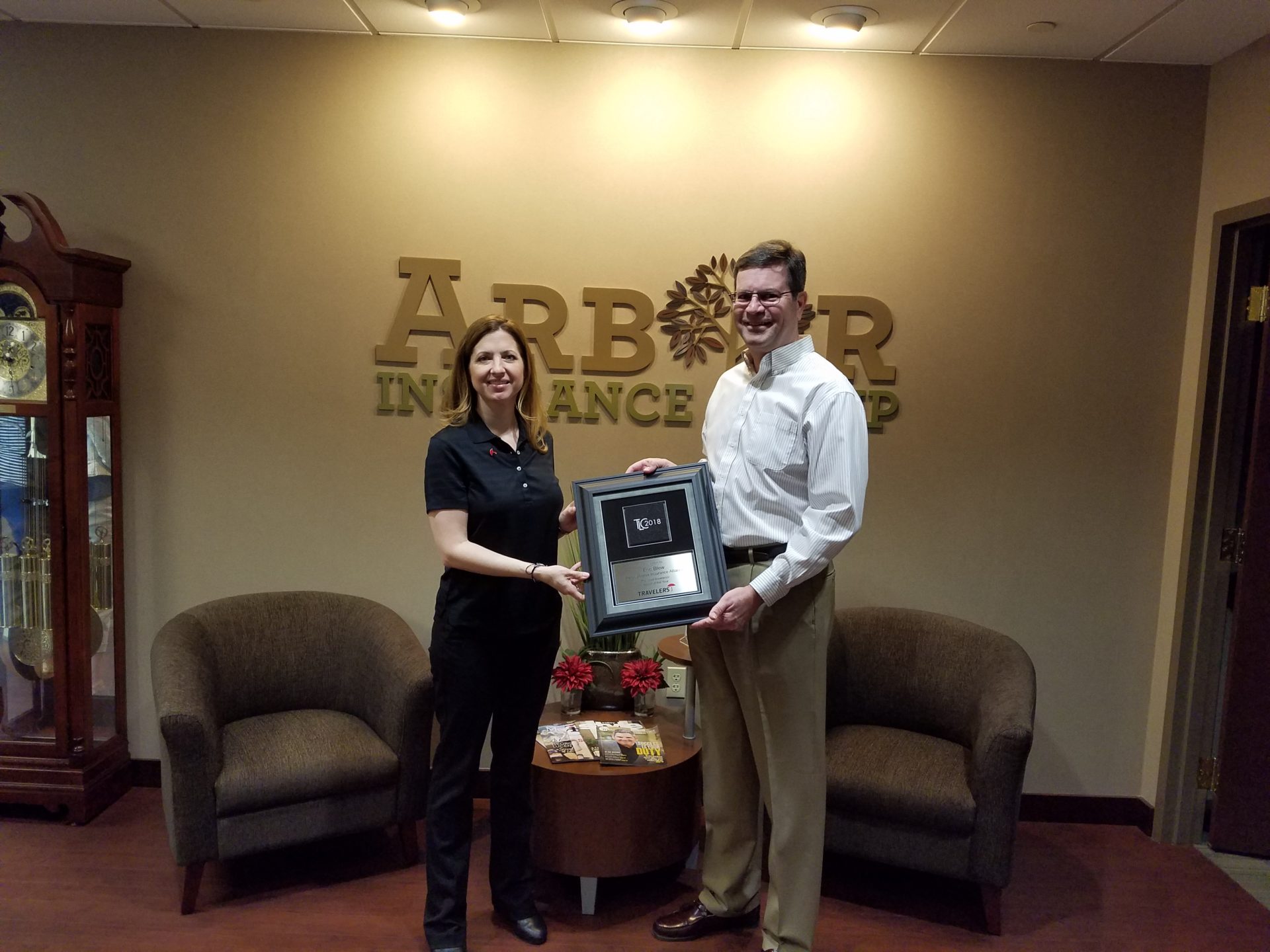 Arbor’s Eric Blew is recognized as Personal Insurance Agent of the Year by Travelers